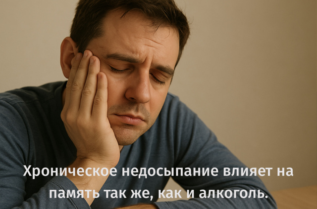 💤 Хроническое недосыпание влияет на мозг
так же, как а...