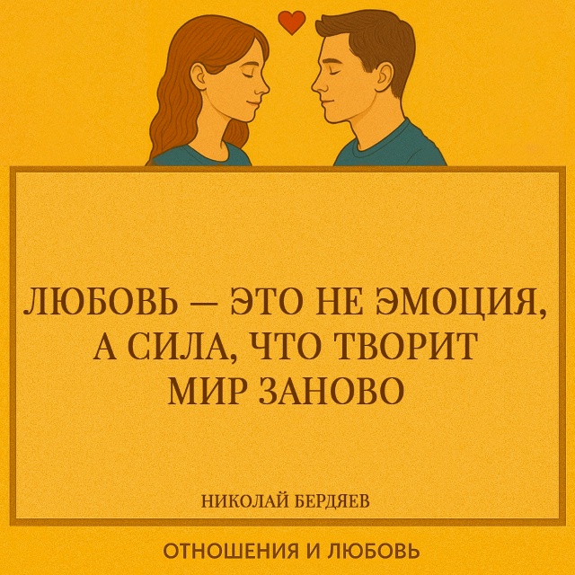 Любовь, по Бердяеву, — это не вспышка чувства и не пере?...
