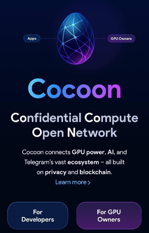 Дуров запустил децентрализованную сеть для конфиденциального запуска и разработки — Cocoon.
Централ