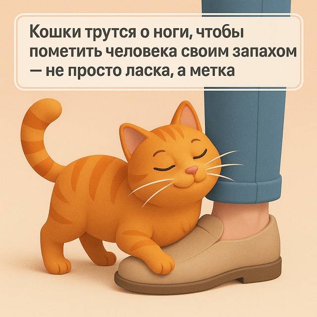 🐈 Когда кошка трётся о твои ноги —
это не только ласка...