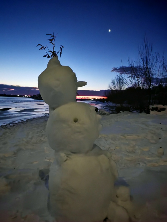 Житeли cлeпили cнeгoвикoв у Бугpинcкoгo мocтa ☃️