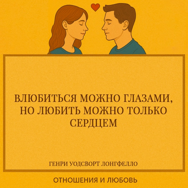 Лонгфелло говорит о различии между влюблённостью и лю?...