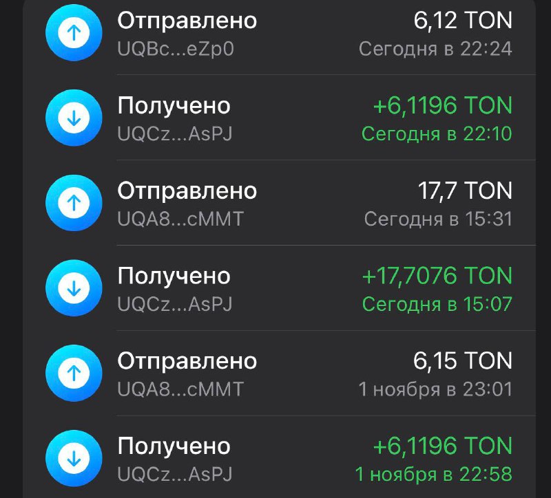 мне пришли 2 раз 6 тон