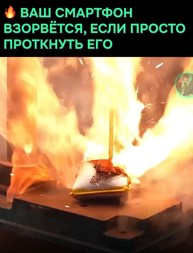 ☺ Техноблогер показал, что если пронзить батарею гадж?...