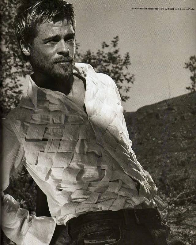 Брэд Питт для Flaunt magazine, 2001 год.