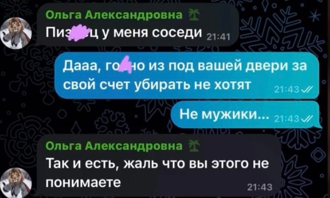 «Не убрал говно — не мужик»: такую дискуссию спровоцировала в домовом чате куча дерьма у двери одной