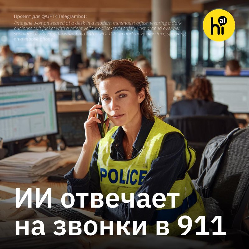 🚨 ИИ начал отвечать на звонки в 911 
Профессия диспетчеров экстренных служб в США входит в топ-10 о