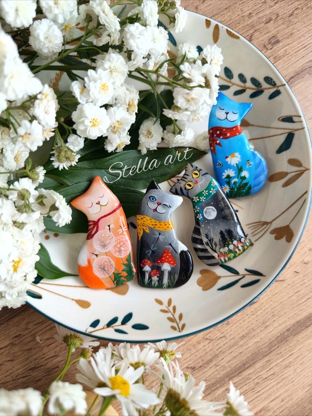 Кото-брошки 🐾 Какая запала в душу? 🤍🐈‍⬛