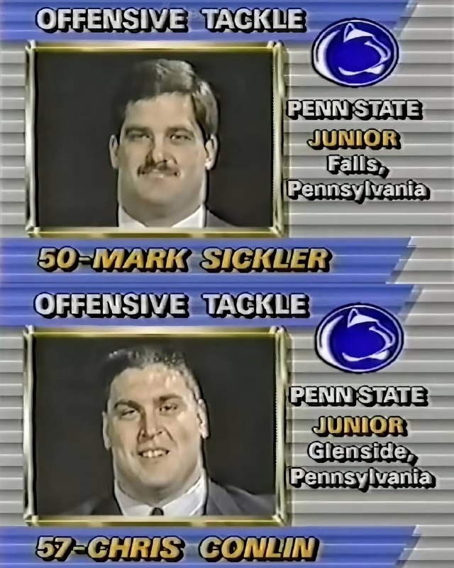 Ничего необычного, просто фотографии студенческой команды Penn State по американскому футболу 1985 г
