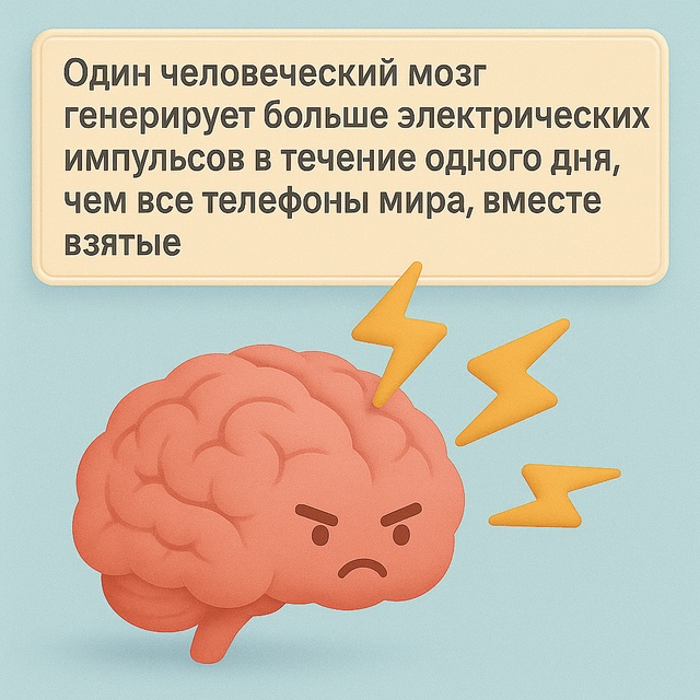 🧠 Один человеческий мозг
генерирует больше электриче...