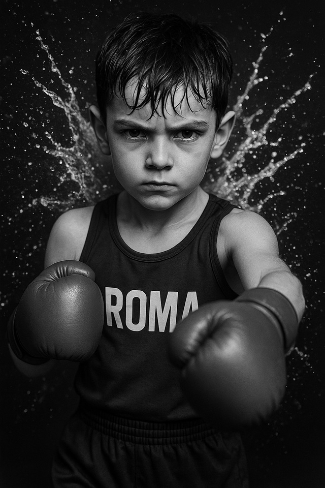 Портрет твоего сына в образе настоящего боксера, а не м...