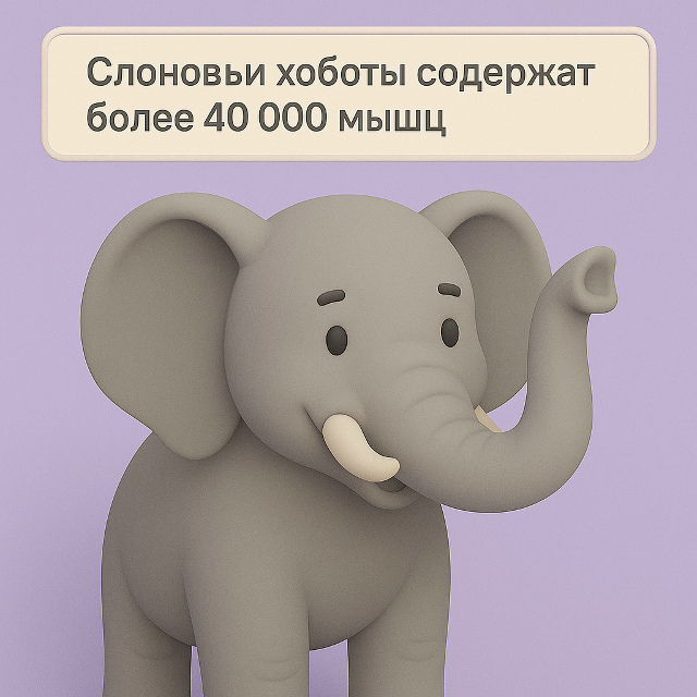 Хобот слона — 40 000 мышц в одном органе ??
Хобот слона...