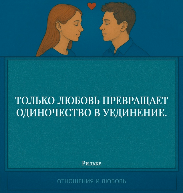 Рильке показывает, что любовь меняет саму природу один...
