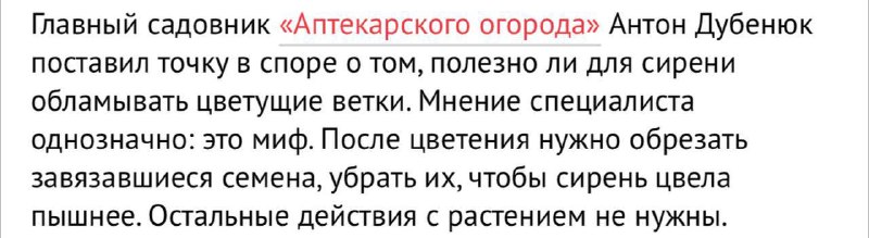 💁‍♂️Вот ответ для тех, кто спорит в комментариях о том, полезно ли обрывать сирень