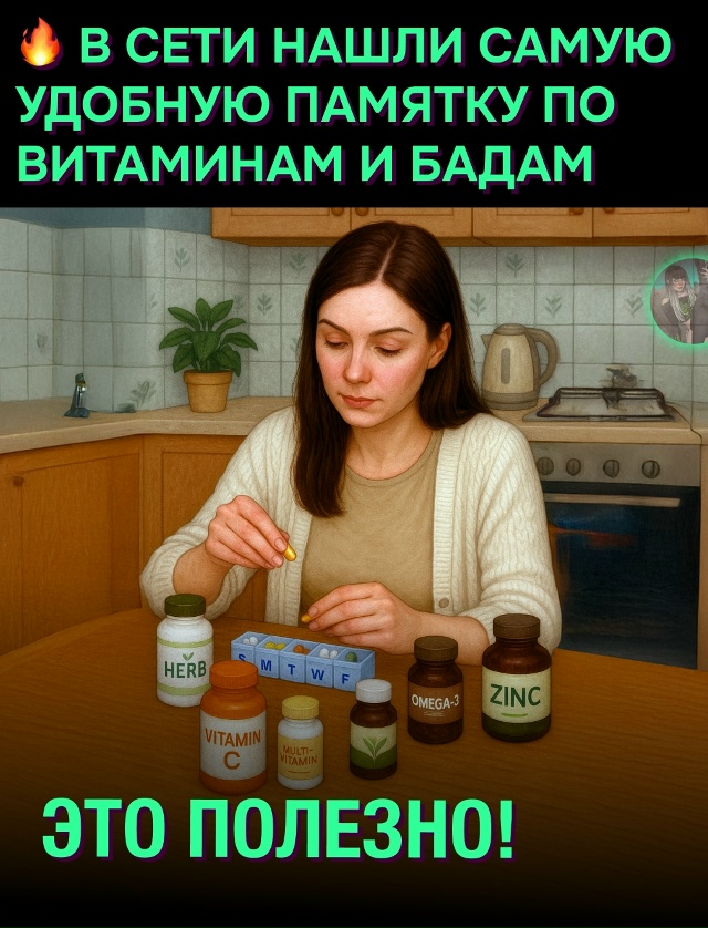 💊 Идеальная памятка по витаминам: как и когда принима?...