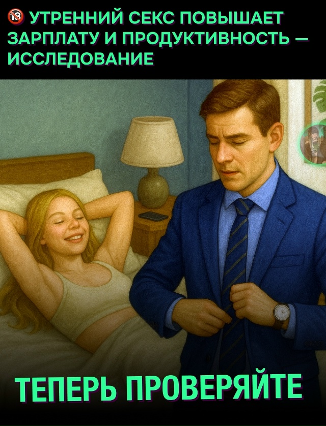 🔥 Учёные доказали: утренний секс делает вас богаче и п...