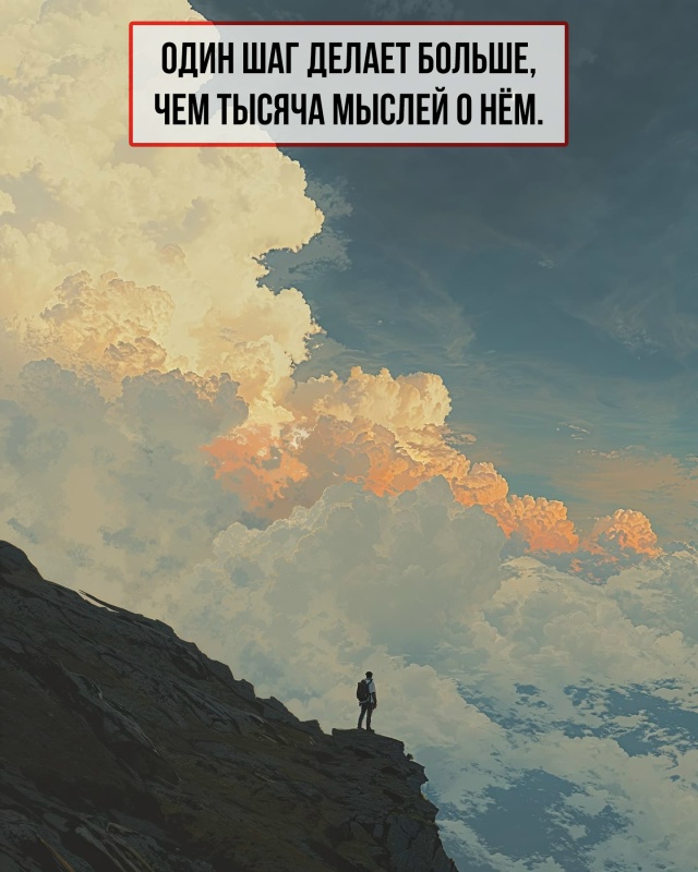 Маленький шаг может привести к великим результатам.
Ну...