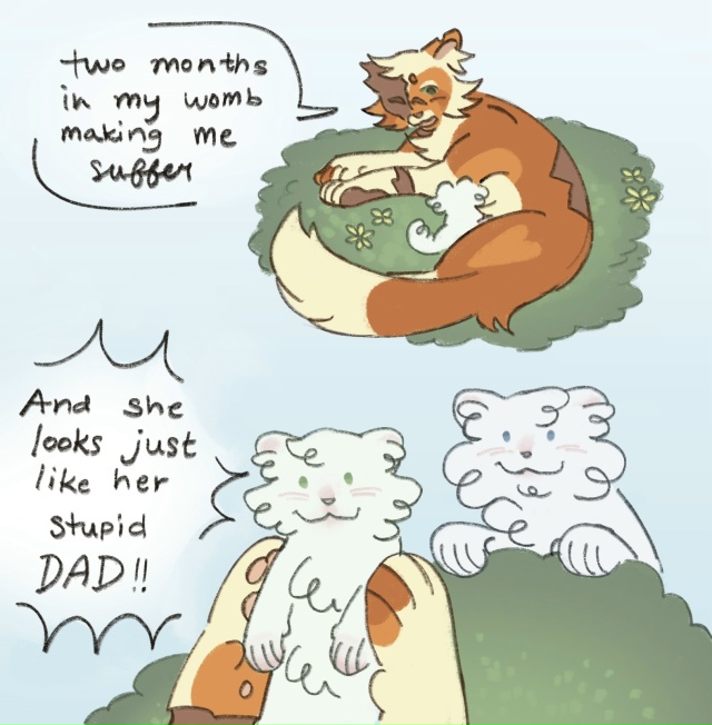 — Два месяца в моём животе, мучила меня…
— А выглядит ?...