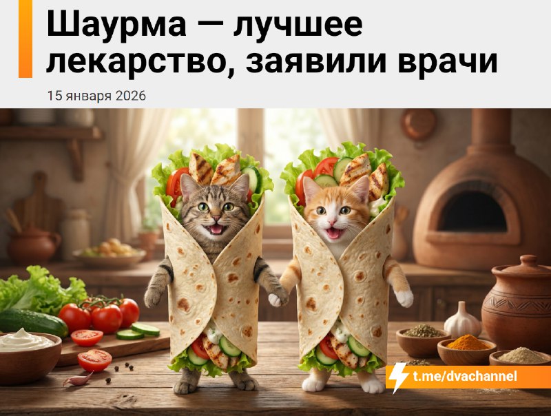 Шаурма — лучшее лекарство, рассказали врачи
Этот полезный продукт не только насыщает, но и снабжает