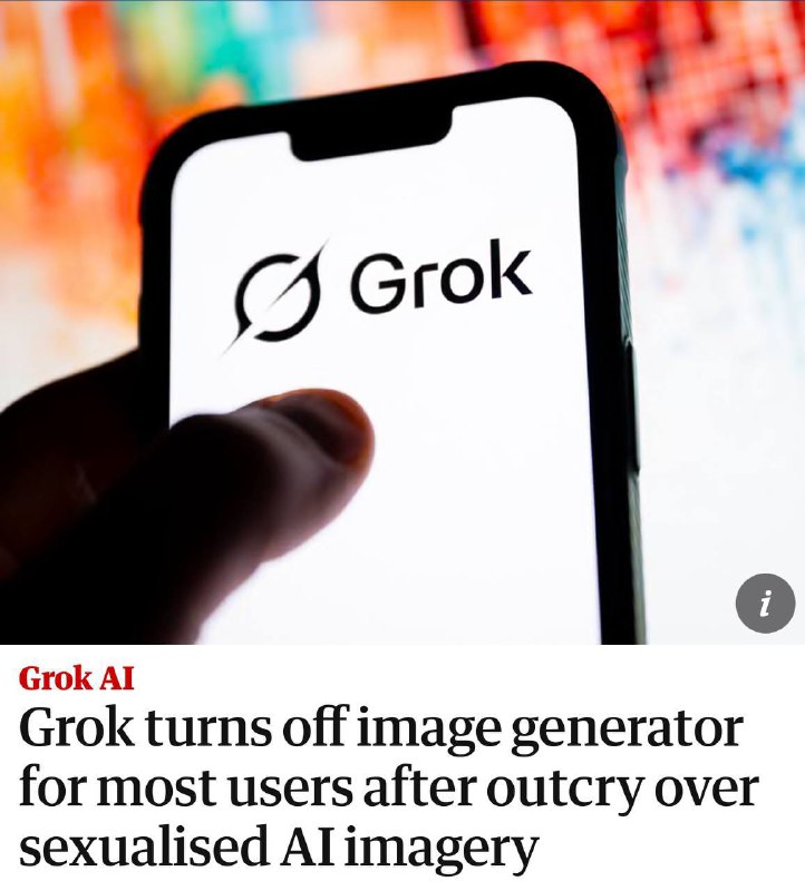 Нейронку Маска Grok ограничили в генерации изображений из-за скандала связанного с огромным количест