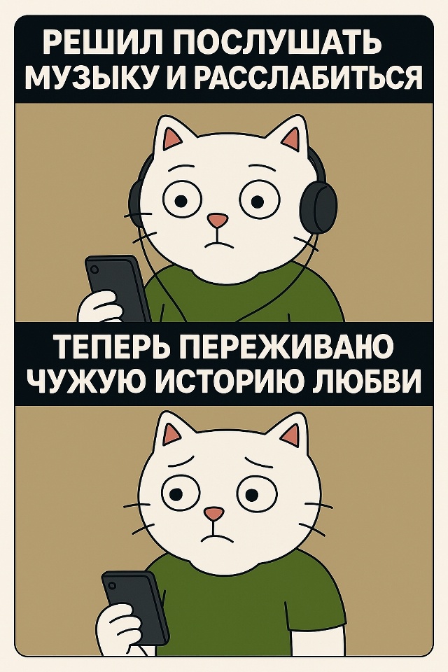 Просто включаешь плейлист, чтобы немного отвлечься.
А ?...