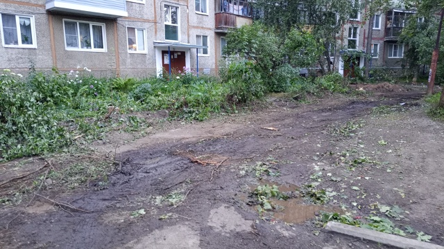 Вот такие методы благоустройства территории на Панина...