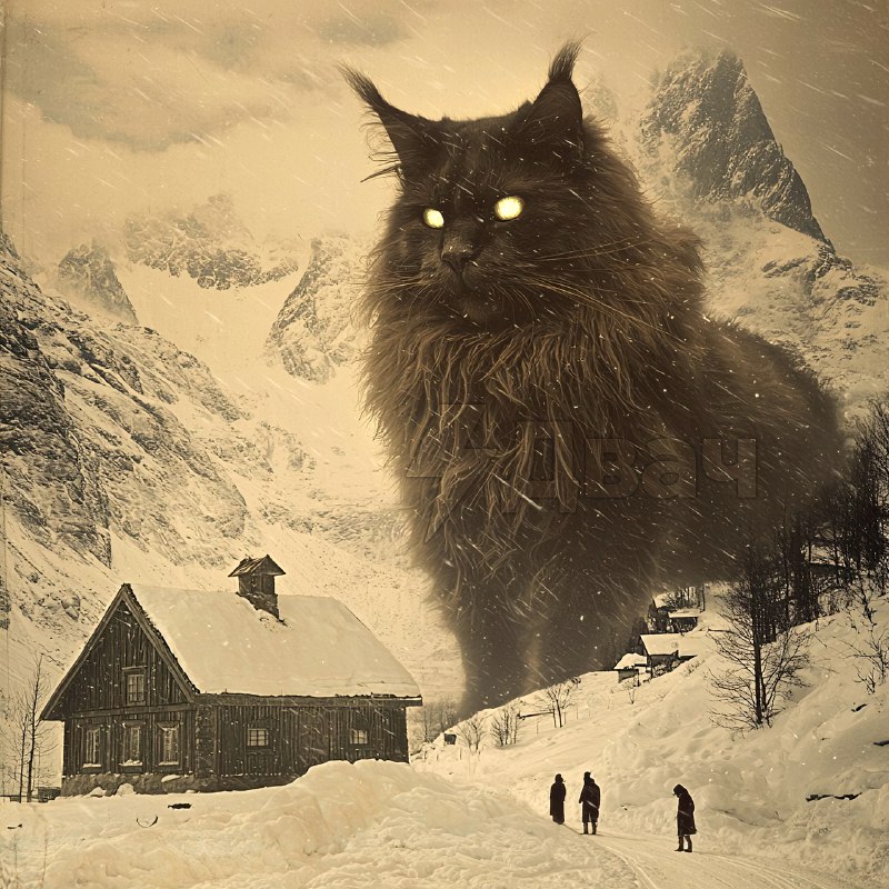 В исландских сказаниях есть существо по имени Йолакёттуринн — огромный страшный рождественский кот: