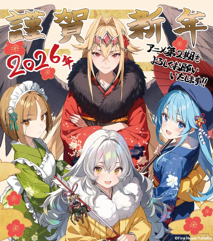 🎄Новые новогодние иллюстрации различных аниме часть 4