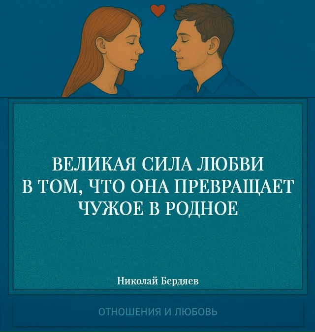 Бердяев говорит о преобразующей природе любви. Она обл...