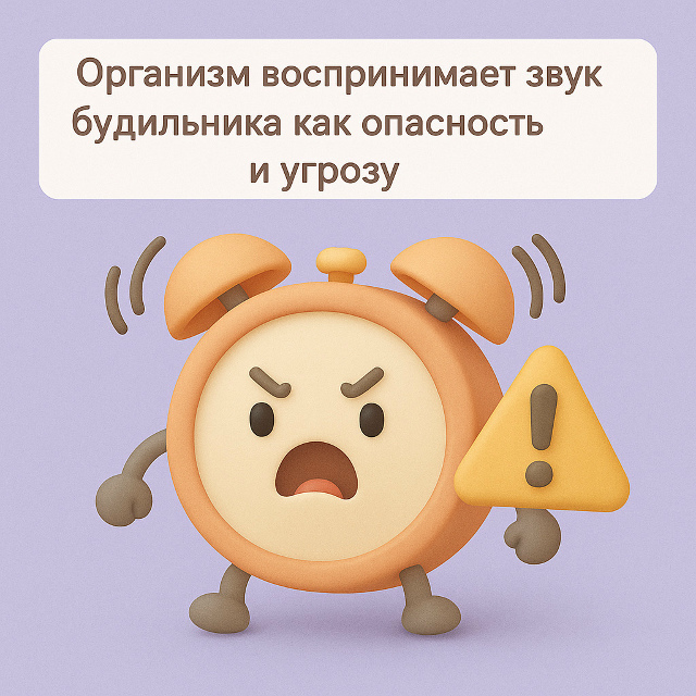 ⏰ Будильник = стресс-сигнал
Наш организм воспринимает...