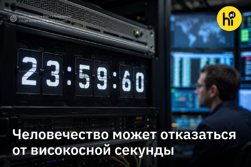 ⏳ Человечество может отказаться от високосной секунды
С 1972 года ко всемирному времени 27 раз доба