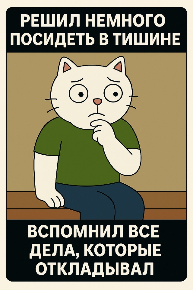 Тишина — идеальное место для отдыха, пока не приходит ?...