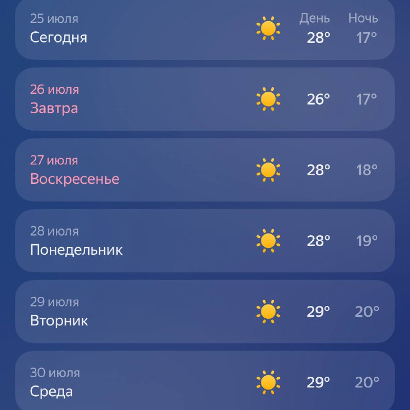 ☀️ Череда тропических ливней в Москве завершена
Впереди нас ждут солнечные и теплые дни