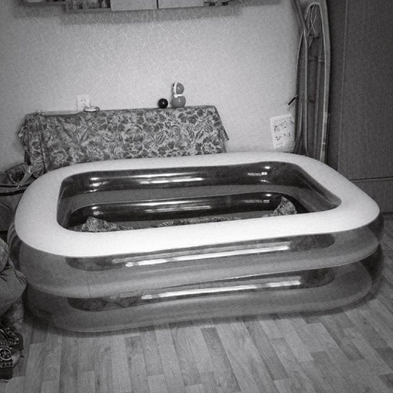 Популярная тиктокерша Айша, у которой около 1,4 млн подписчиков, родила ребёнка дома в надувном басс