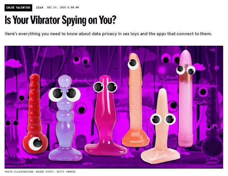 Секс-игрушки могут шпионить за пользователями, собирая и передавая крайне чувствительные данные.
Э