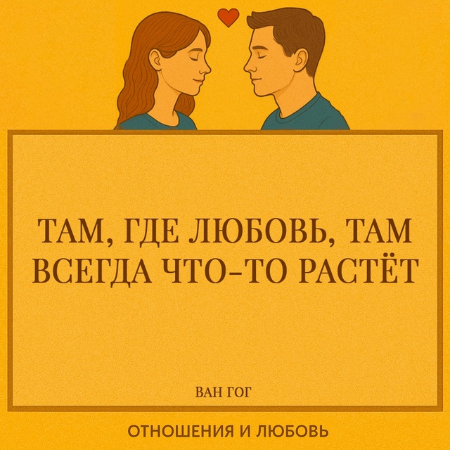 Ван Гог в этой цитате говорит о любви как о созидательн...
