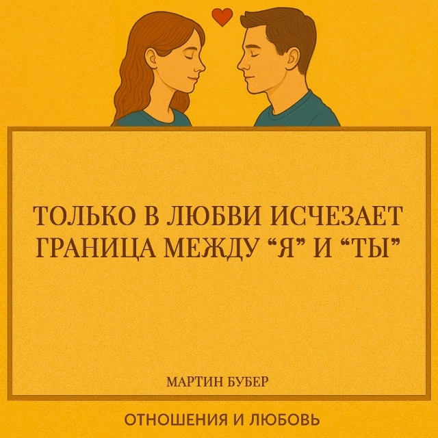 Любовь разрушает привычное разделение между “я” и “т...
