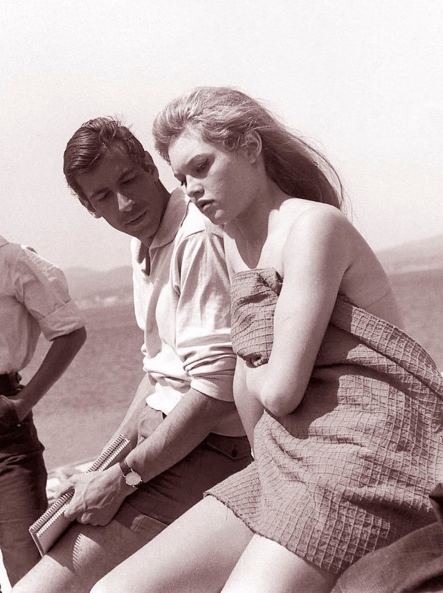 Бpижит Бapдο нa cъёмκax фильмa 