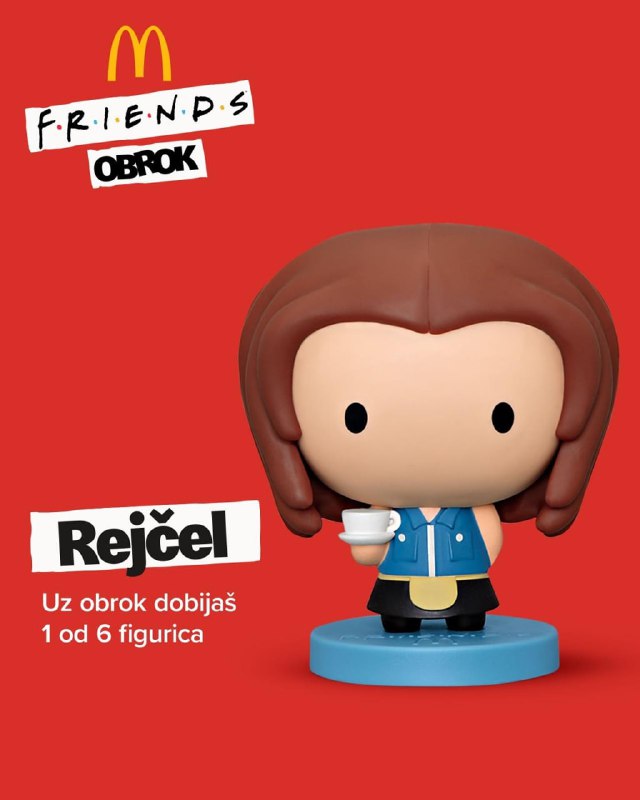 В Сербию добралась коллекция игрушек по «Друзьям» от McDonald's. Любимого персонажа можно выбрать ли