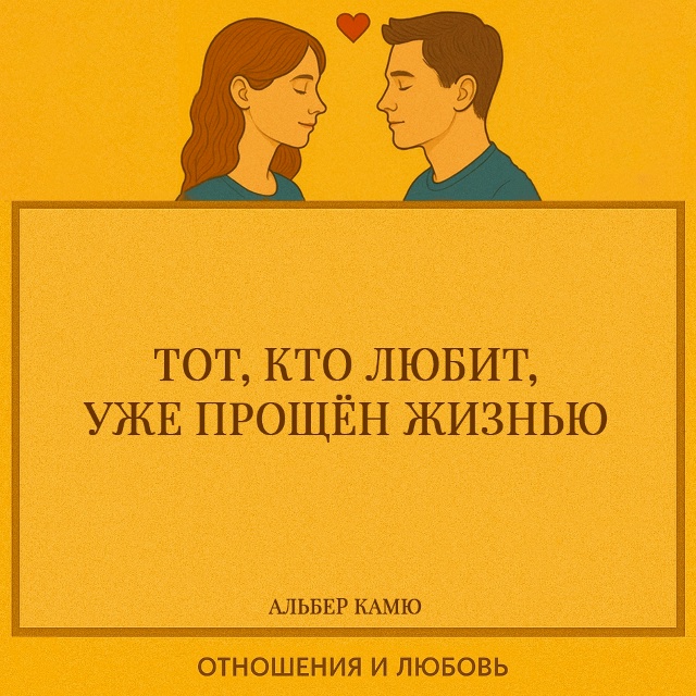 Любовь — это прощение, данное не словами, а самим сущес...