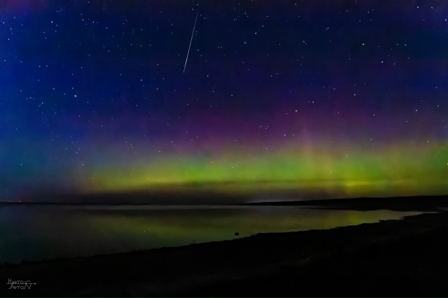 Северное сияние на Рыбинском водохранилище ❤️
12.11.2025...
