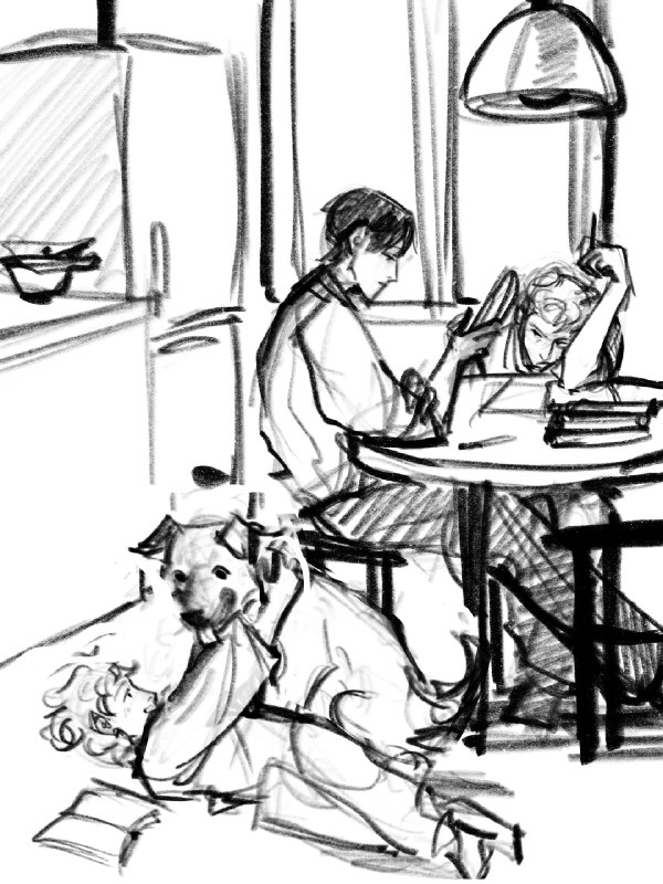 поделюсь незаконченными артами
1. володя с отцом дома, переломный момент
2. федя, тимофей и проект н