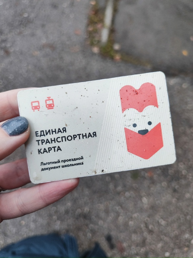 Найдена транспортная карта школьника на Кировоградск?...
