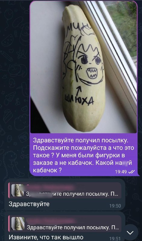 Ждал медь, а получил золото: Парень заказал себе аниме-фигурку у мастера, а получил кабачок, на кото