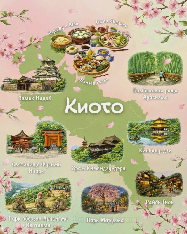 В соцсетях сделали большую шпаргалку по Японии — там собрали достопримечательности и национальные бл