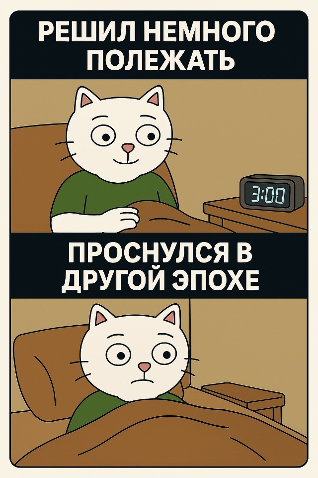 Просто прилёг на пять минут — глаза закрылись, время и?...