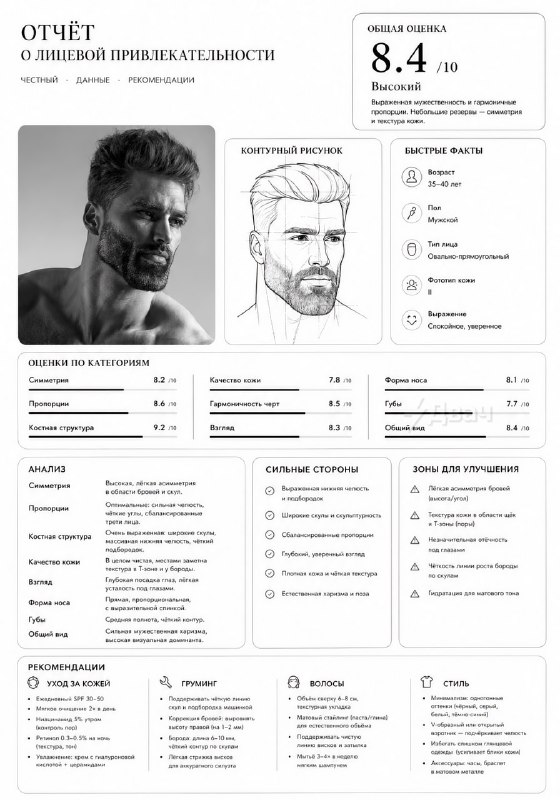 ChatGPT может выдать детальный разбор вашего лица, оценить внешность и даже посоветовать подходящие