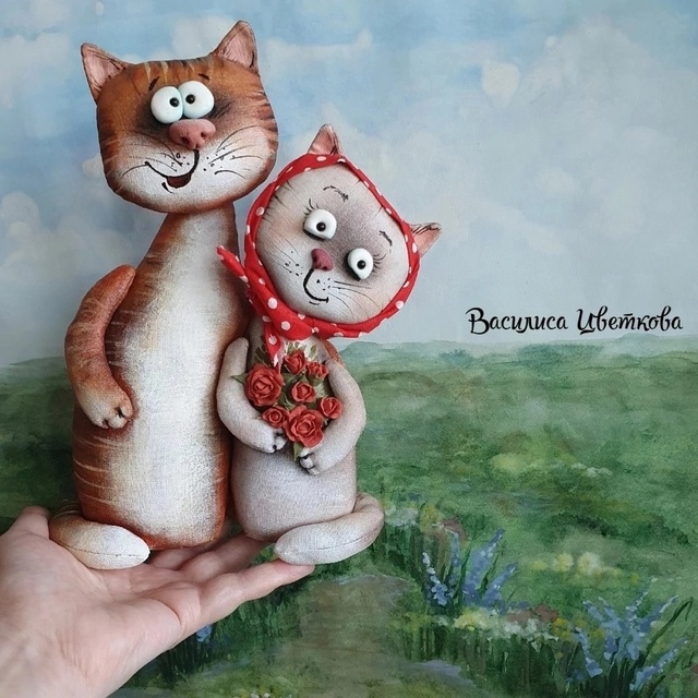 Влюбленные котики.