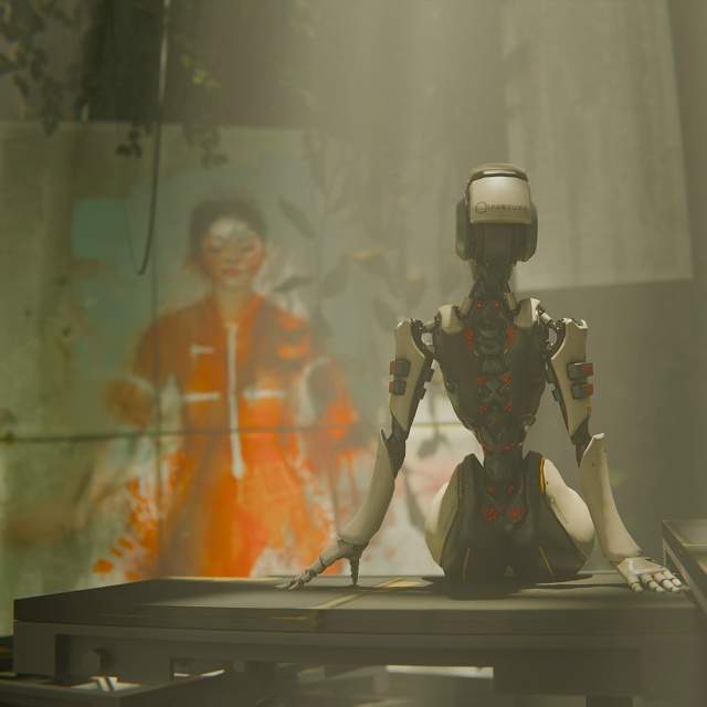 3D-художник под ником Thiccy Things создал гуманоид-версию GLaDO...