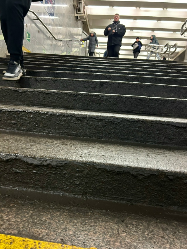 Метро проспект Ветеранов ну и многие другие станции,ле...